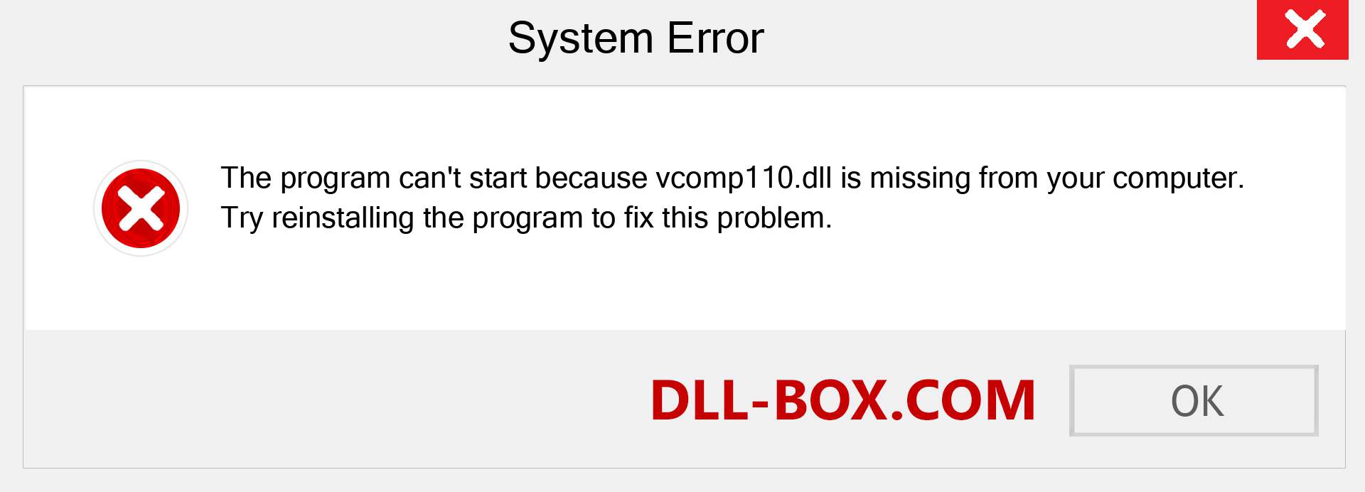  vcomp110.dll file is missing?. Download for Windows 7, 8, 10 - Fix  vcomp110 dll Missing Error on Windows, photos, images